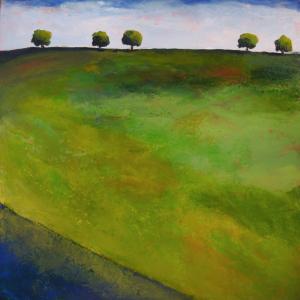 "Old Friends; P.E.I." by Denis Wogan 24" x 24" x 1.625" - Oil on Birch Panel - 2014 - $1500.